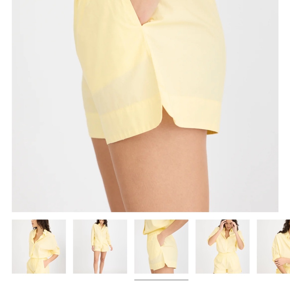 LMND / Light Yellow long sleeve Button-Up Shirt & Shorts Set - Cotton - Small - Picture 5 of 11